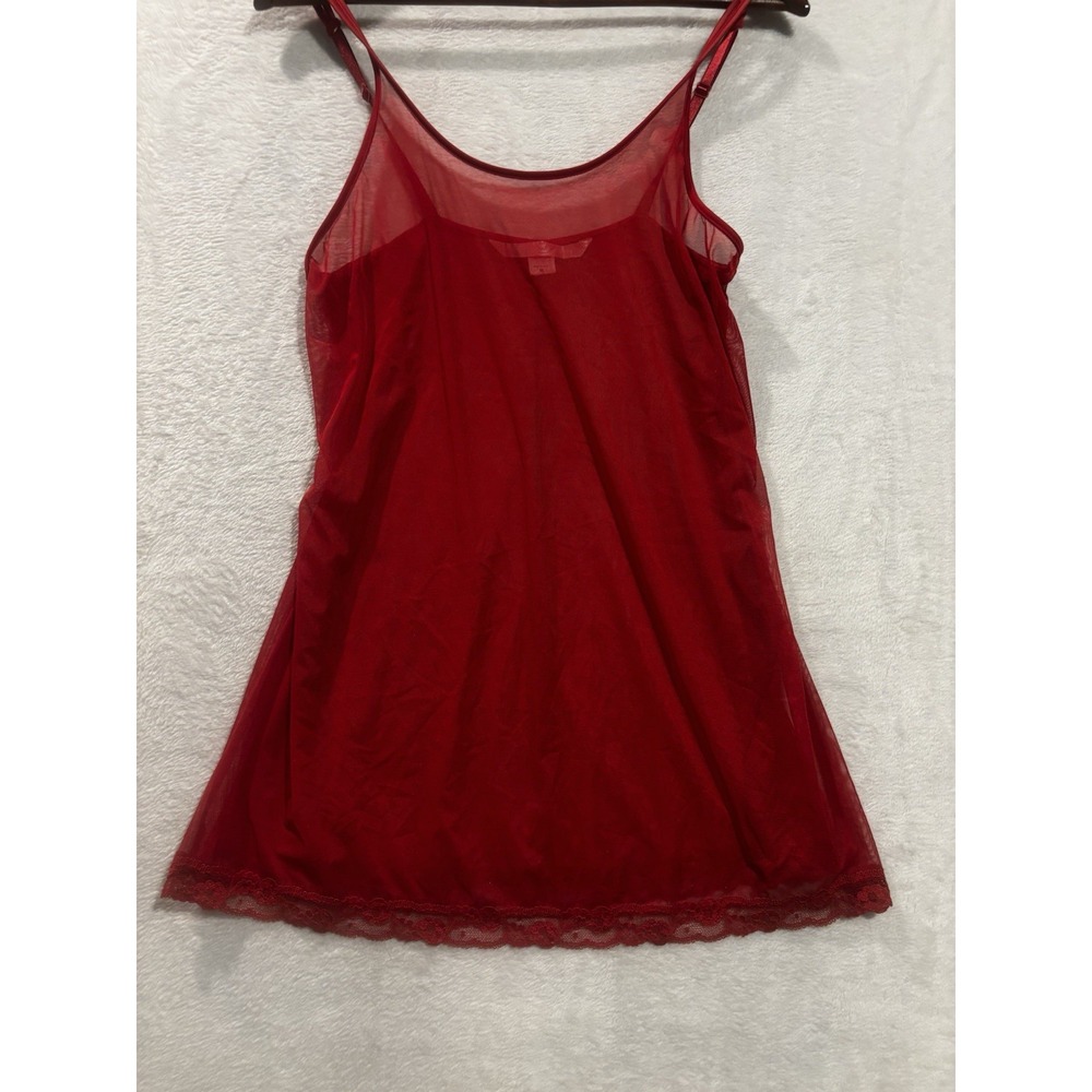 Victoria's Secret Babydoll Sheer Lace Mini Slip Dress Medium Lingerie Valentines
